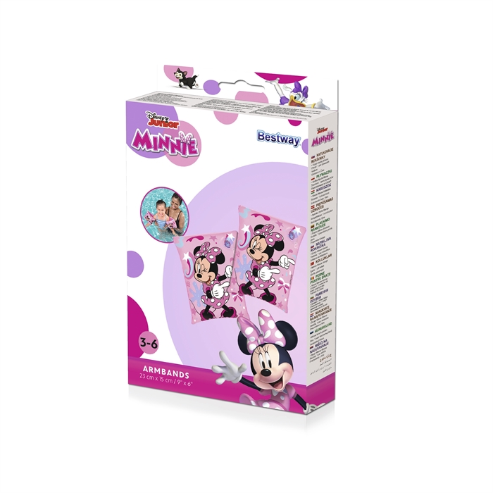 FLOTADOR INFLABLE PARA BRAZOS 10"X6" DISEÑO MINNIE MOUSE BESTWAY 91038