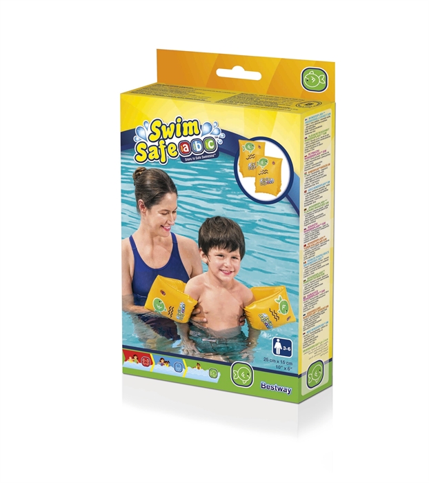 FLOTADOR INFLABLE PARA BRAZOS 10"X6" DISEÑO PEZ BESTWAY 32033