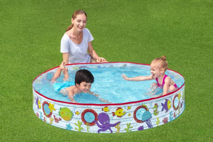 PISCINA DE PARED RIGIDA PVC 60"X10" DISEÑO PECES BESTWAY 55029  