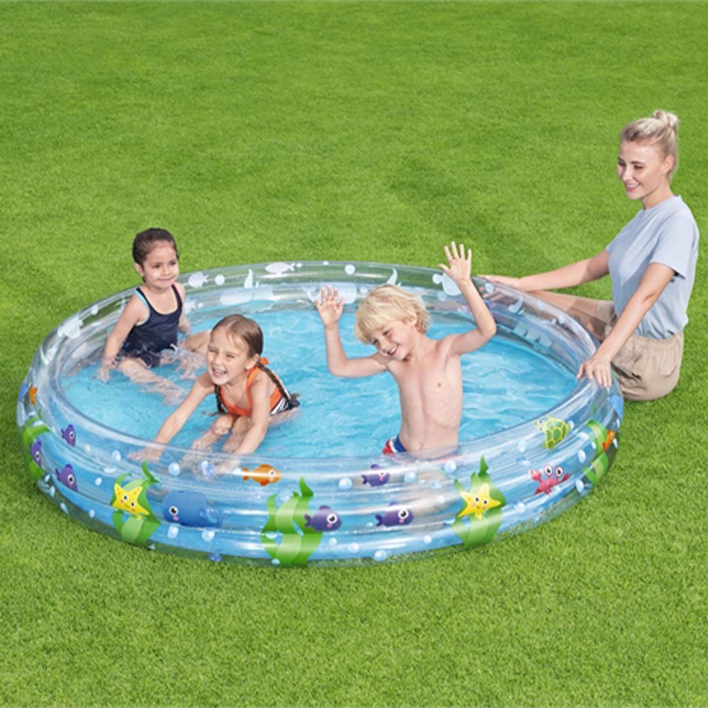 PISCINA INFLABLE DE VINIL 72"X13" DISEÑO PECES BESTWAY 51005