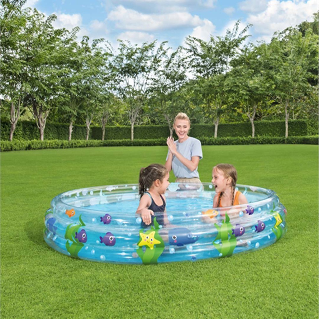 PISCINA INFLABLE DE VINIL 72"X13" DISEÑO PECES BESTWAY 51005