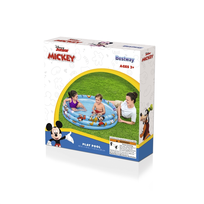 PISCINA INFLABLE DE VINIL 48"X10" DISEÑO MICKEY MOUSE BESTWAY 91007 