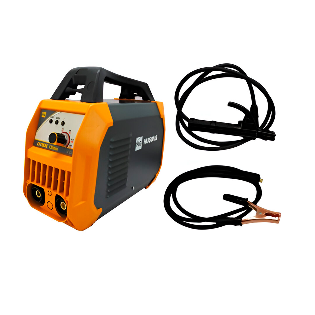SOLDADORA ELECTRICA 110 /220 PORTATIL VOLTIOS HUGONG 132 AMARILLO