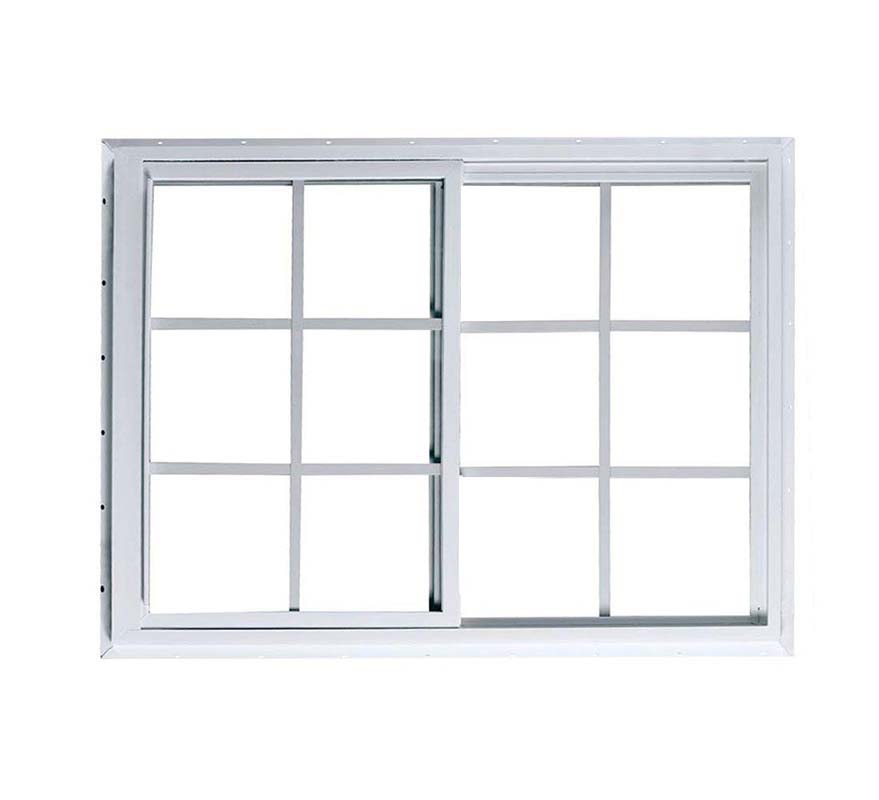 VENTANA CORREDIZA CUADRICULADA UPVC 1 X 1.2 METROS VENTO S58 BLANCO