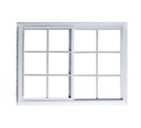 VENTANA CORREDIZA CUADRICULADA UPVC 1 X 1.2 METROS VENTO S58 BLANCO