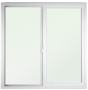 VENTANA CORREDIZA LISA UPVC 1.2 X 1.2 METROS VENTO BLANCO