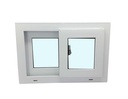 VENTANA CORREDIZA LISA UPVC 0.6 X 0.4 METROS VENTO BLANCO