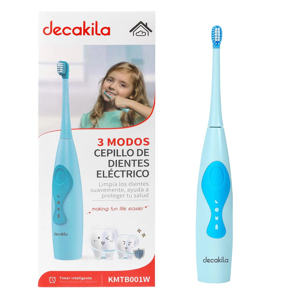 CEPILLO INFANTIL ELECTRICO 3 MODOS DECAKILA KMTB001W AZUL