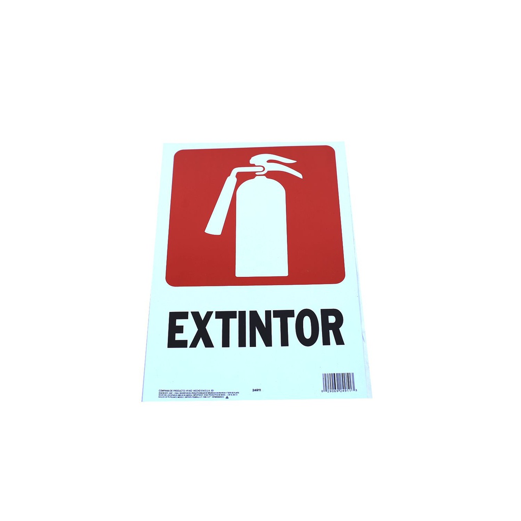 Rótulo plástico "extintor" 10"x14" 24911
