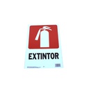 Rótulo plástico "extintor" 10"x14" 24911