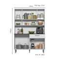 Mueble mdf para cocina kit 120x38x174 centimetros poliman cafe
