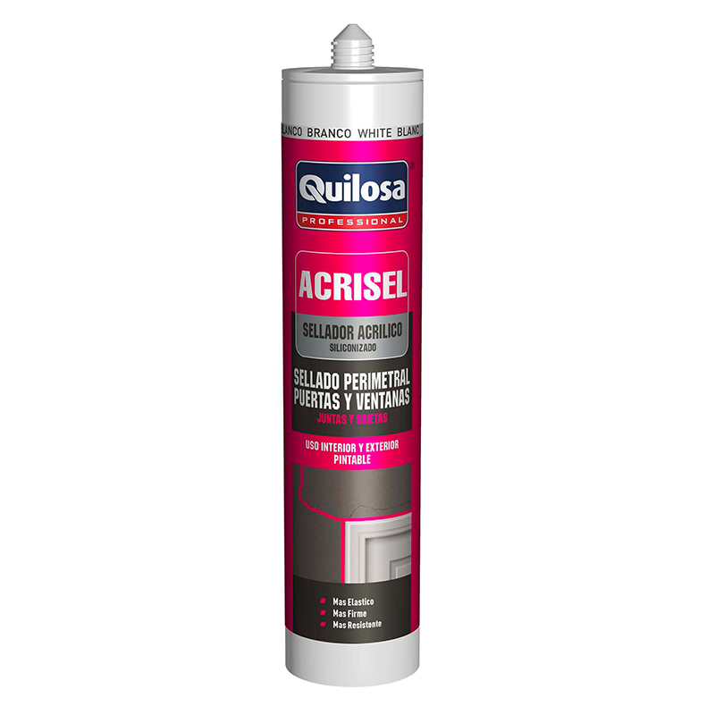 Sellador Adhesivo 300Ml Acrillico Quilosa Blanco