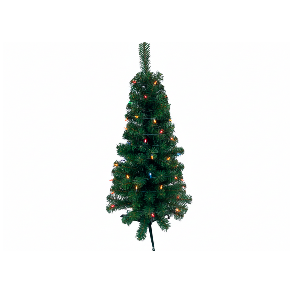 Arbol De Navidad 3' 120T/2.5" Lujo Base Plastica Verde