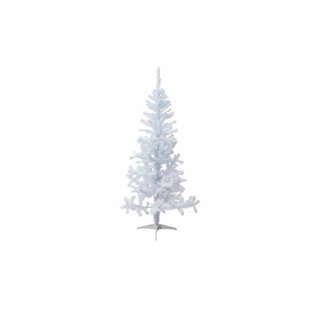 Arbol De Navidad 4' 186T/2" Economico Base Plastica Blanco