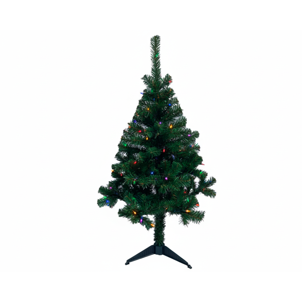 Arbol De Navidad 4' 186T/2.5" Economico Base Plastico Verde