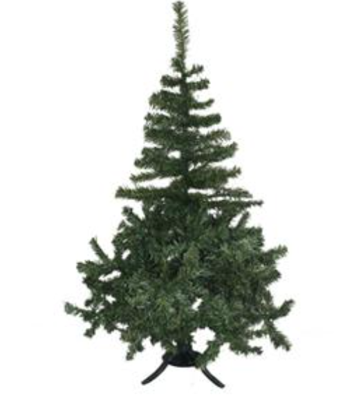 Arbol De Navidad 4' 220T/3" Lujo Base Metal