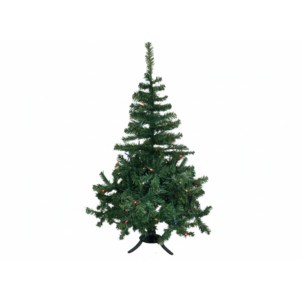 Arbol De Navidad 4' 220T/3" Lujo Base Metal