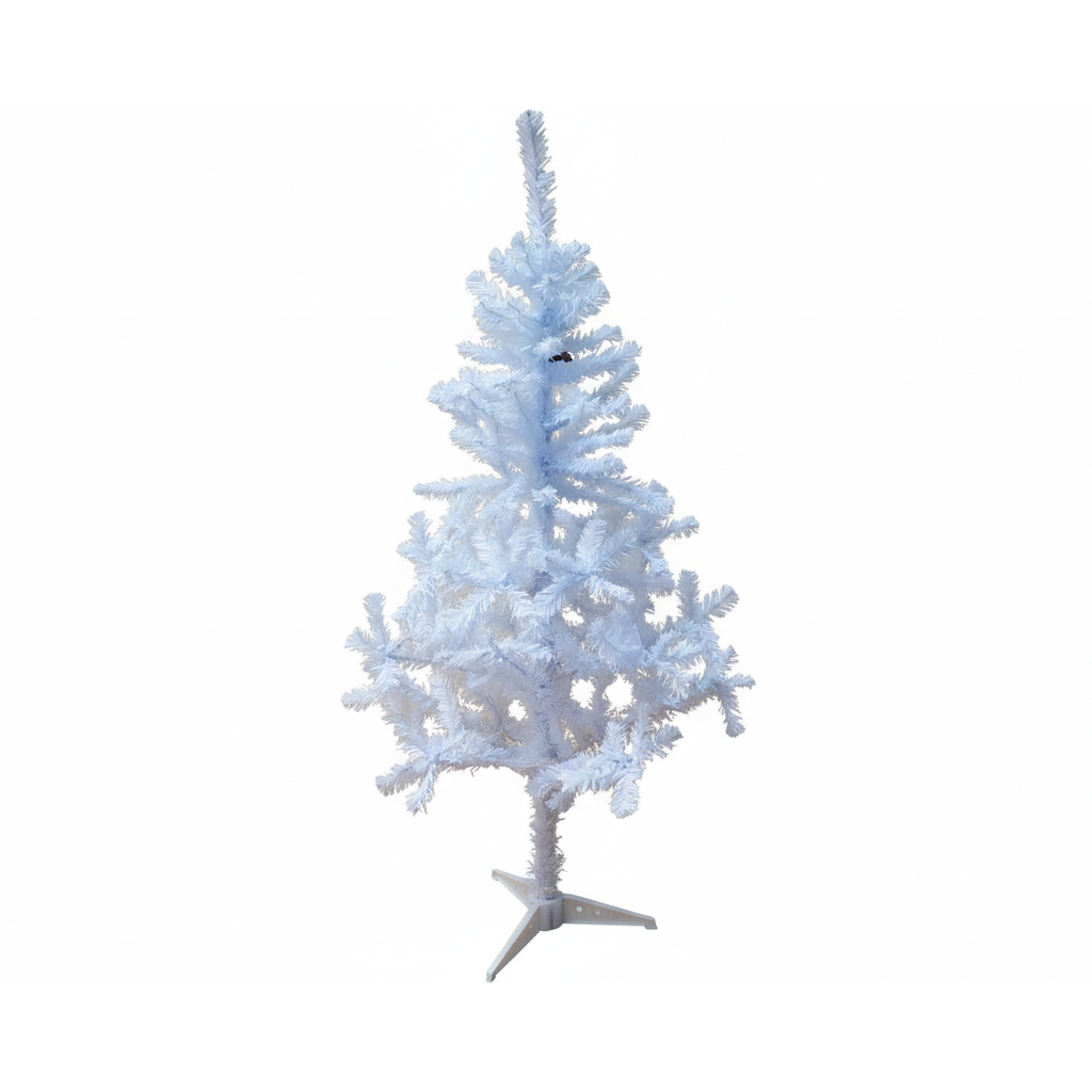 Arbol De Navidad 5' 230T/2" Econom Base Plastico Blanco
