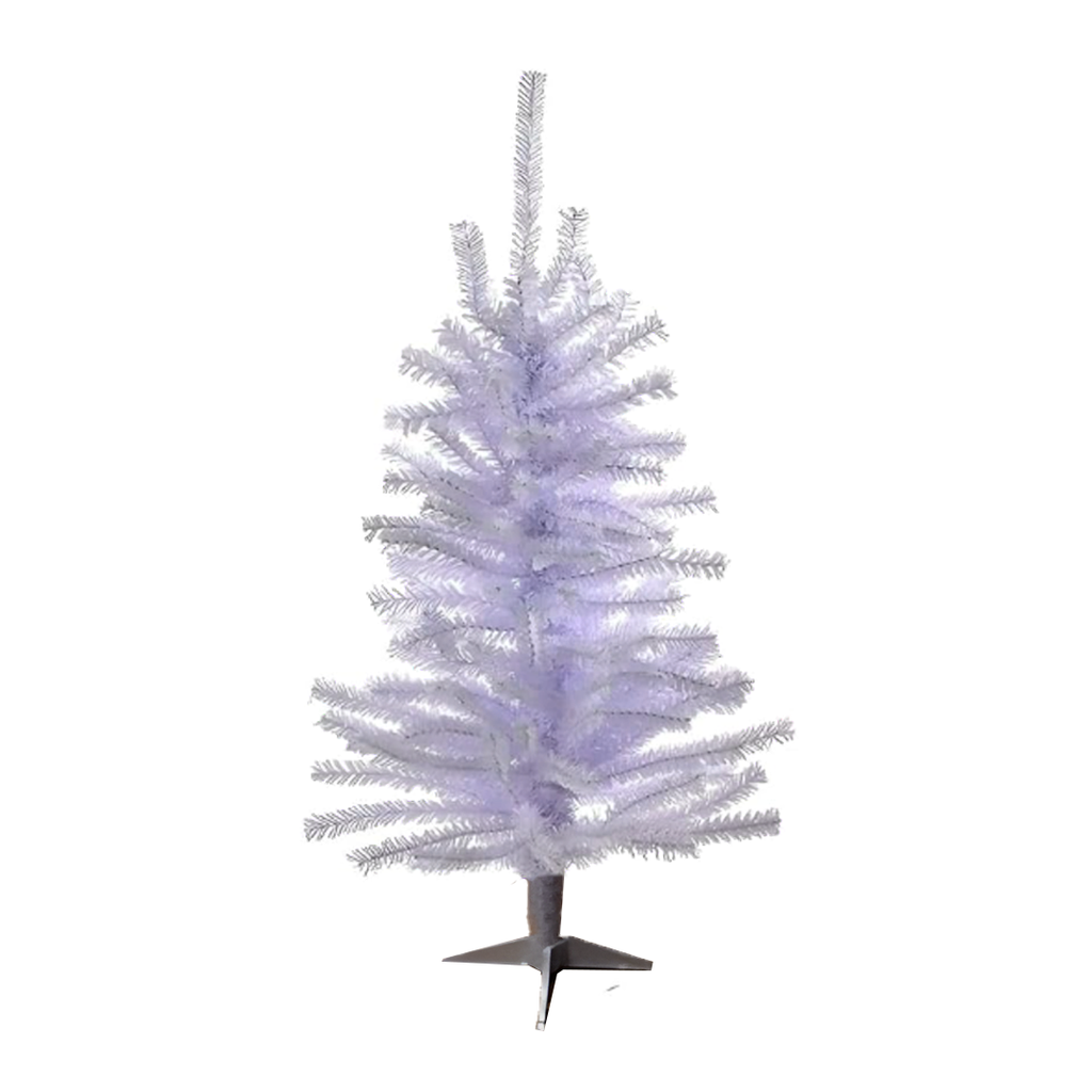 Arbol De Navidad 5' 230T/2" Econom Base Plastico Blanco