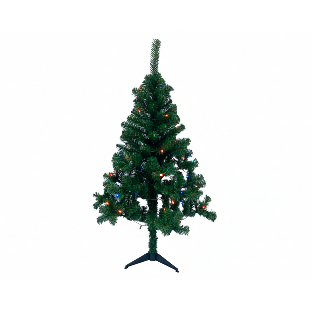 Arbol De Navidad 5' 230T/2.5" Economico Base Plastico Verde