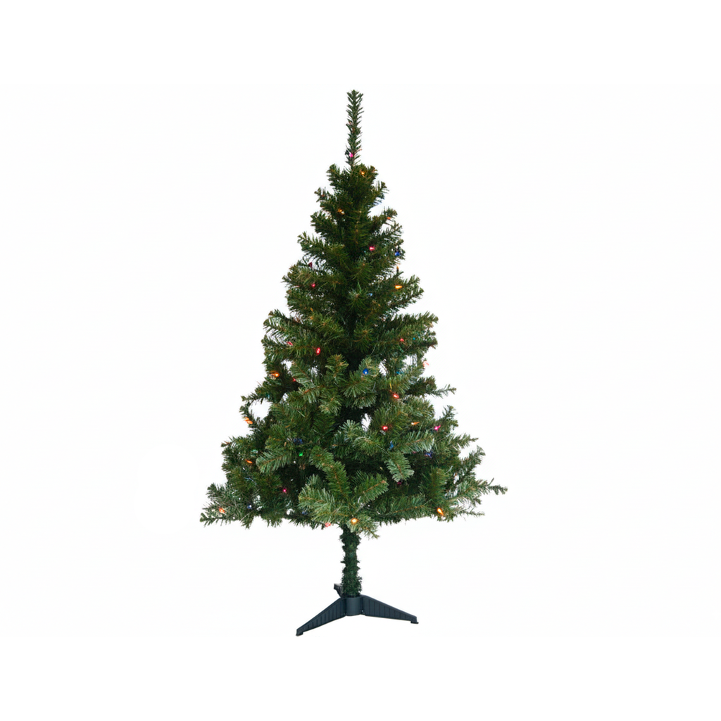 Arbol De Navidad 6' 400T/2" Economico Base Plastica Verde