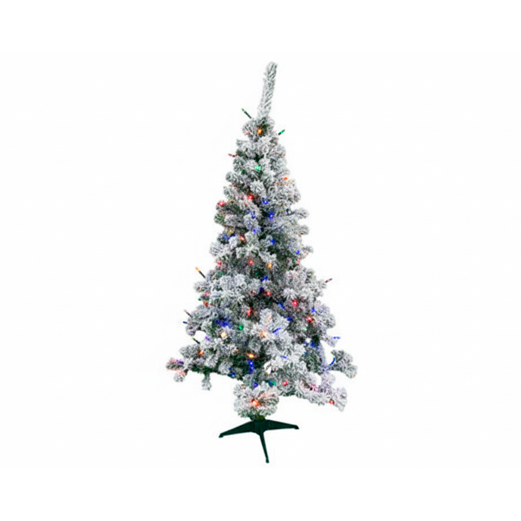 Arbol De Navidad 6' 400T/2.5" Base De Metal Verde Frost