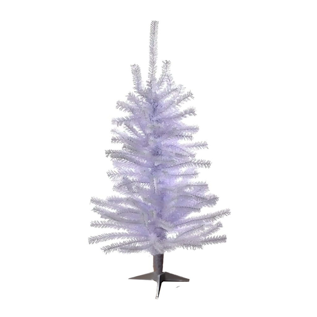 Arbol De Navidad 6' 540T/3" Economico Base Metal Blanco