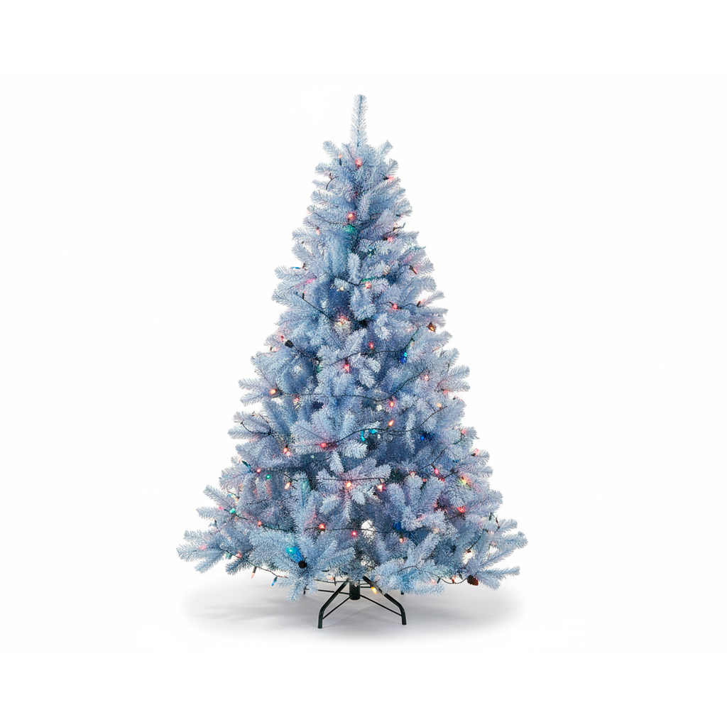 Arbol De Navidad 7' 992T Luj Base De Metal Hx193 Blanco