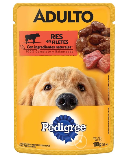 Comida Para Perro 100-Gr Pedigree Res Adulto