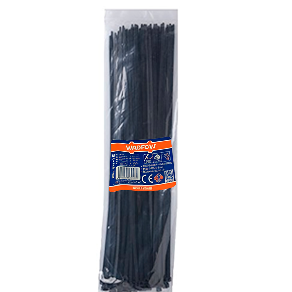 Abrazadera Plastica Ajustable 14" 100Pc Wadfow 5048 Negro