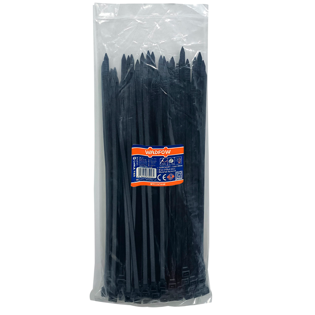 Abrazadera Plastica Ajustable 20" 100Pc Wadfow 0090 Negro