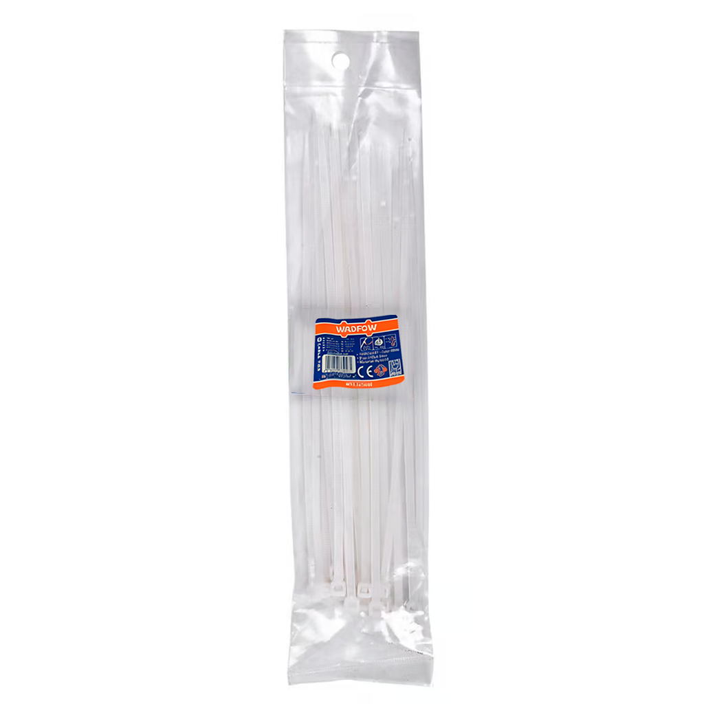 Abrazadera Plastica Ajustable 31.5" 100Pc Wadfo Blanco