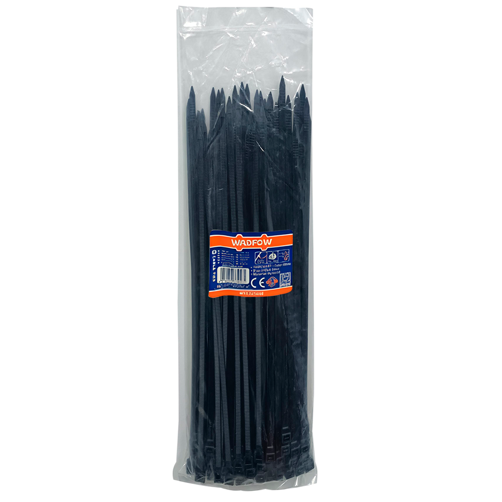 Abrazadera Plastica Ajustable 31.5" 100Pc Wadfo Negro