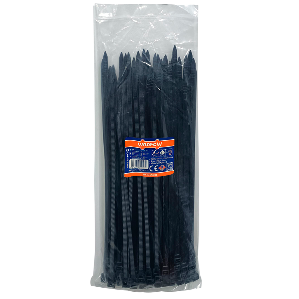 Abrazadera Plastica Ajustable 6" 100Pc Wadfow 5025 Negro