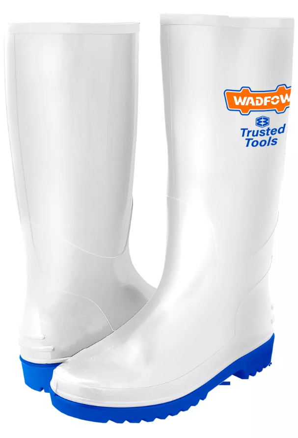 Bota Hule #45-11 Con Forro Wadfow Wrb2L45 Blanco