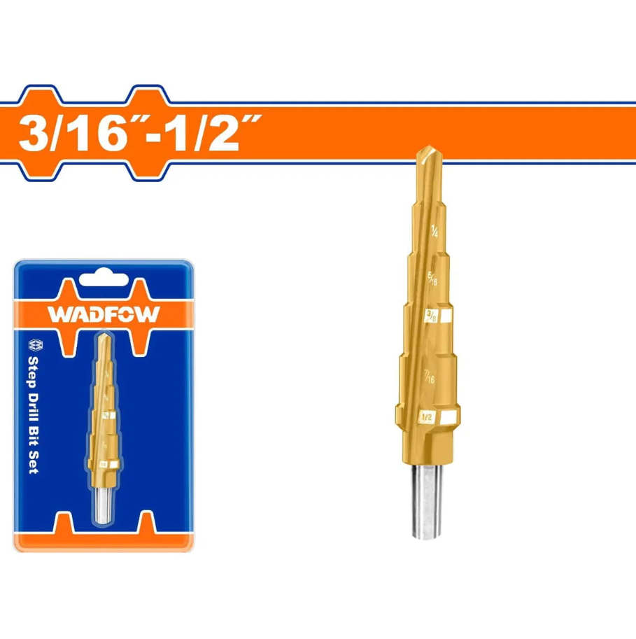 Broca Escalona 3/16"-1/2" Wadfow Uwjd240