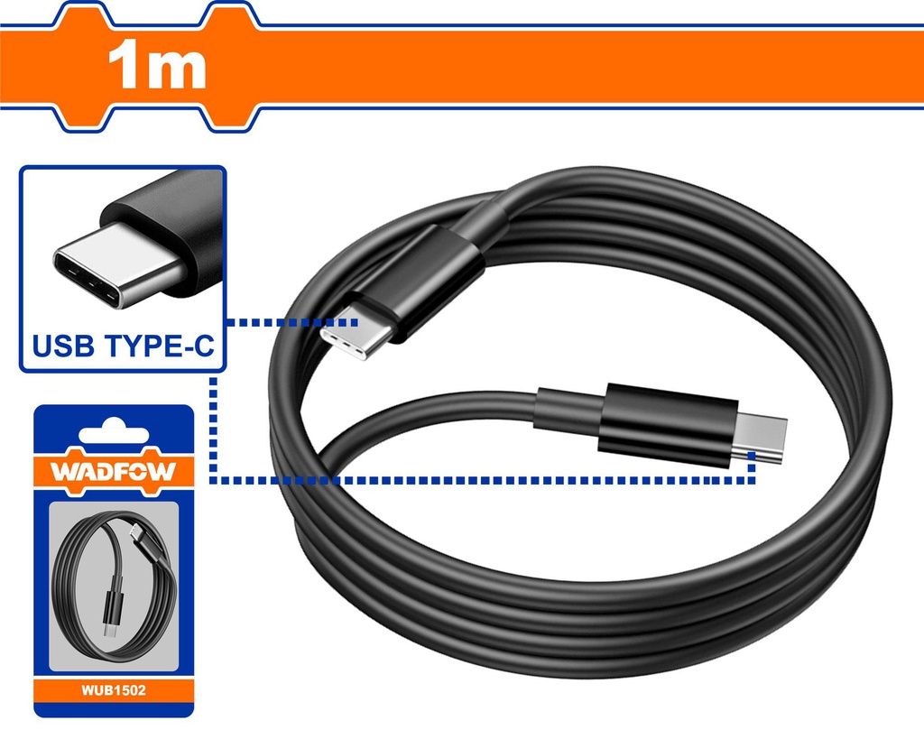 Cable Usb C-C Para Cargar Bateria Inalambrica Wadfow