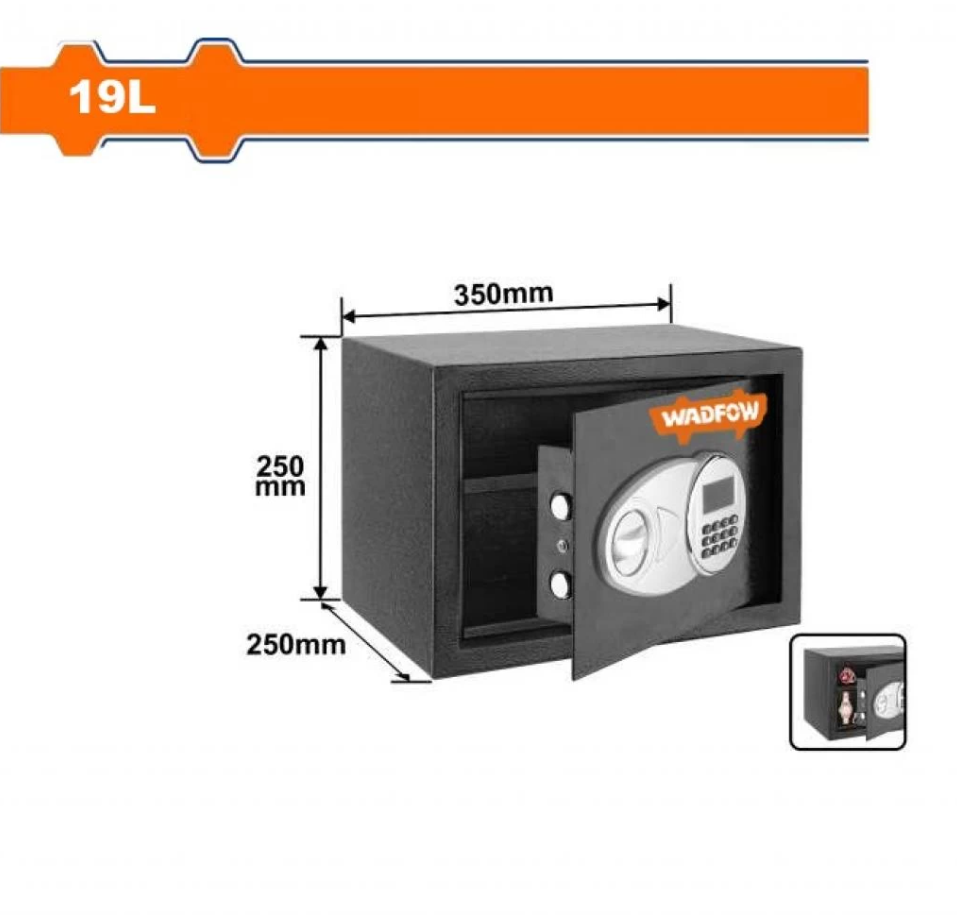 Caja Fuerte Digital 25X35X25Cm Wadfow Web1525