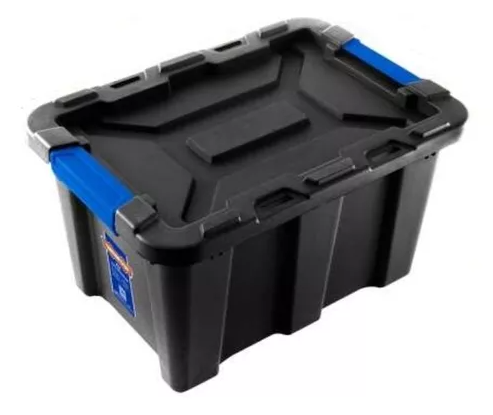 Caja Plastica 40-Lt Con Tapa Wadfow Wtb3340 Negro