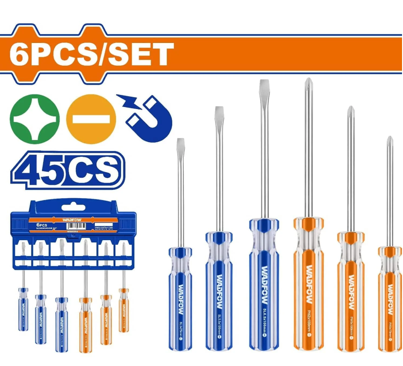 DESARMADORES 6PC (+)(-) WADFOW WSS3206