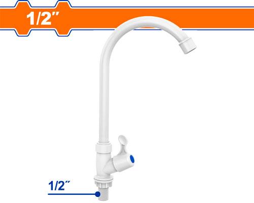 Llave Individual Para Lavamano 1/2" Pvc Wadfow Wzd9905