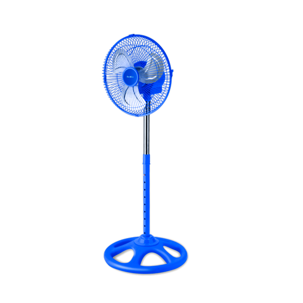 Ventilador pedestal 10" 3aspas de metal azul kufc061l