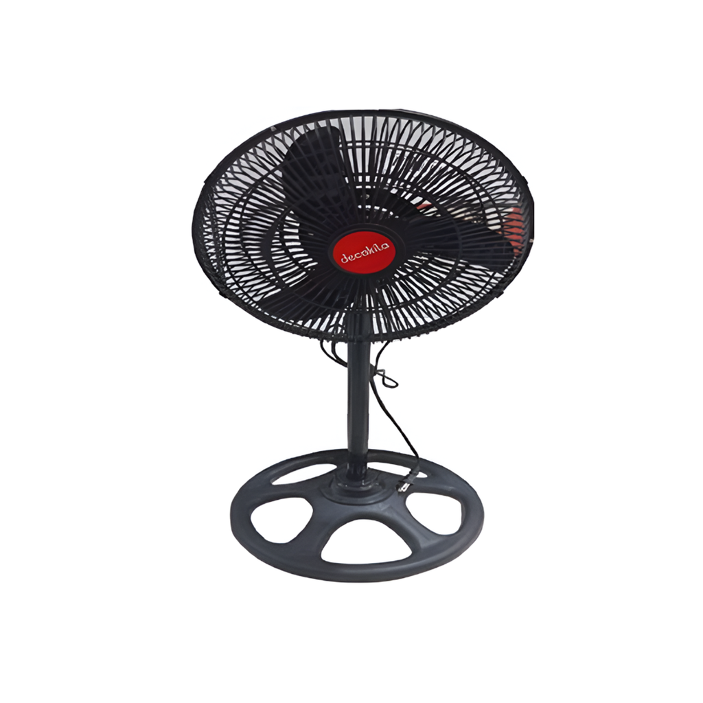 Ventilador pedestal 10" 3aspas plastico negro decakila kufc047b