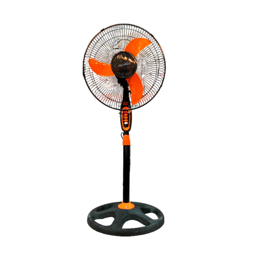 Ventilador pedestal 16" 3aspas plastico anaranjado kufc088b