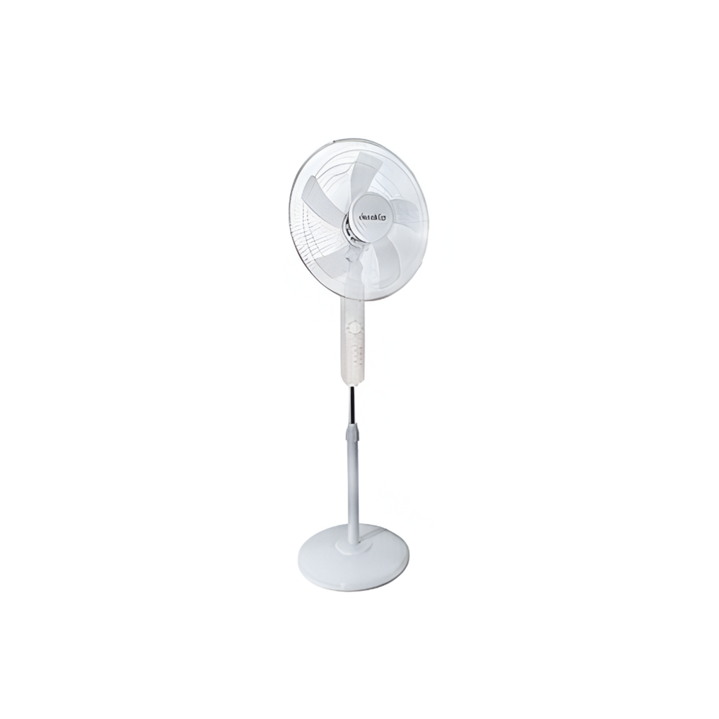 Ventilador pedestal 16" 5as plastico blanco kufc105w