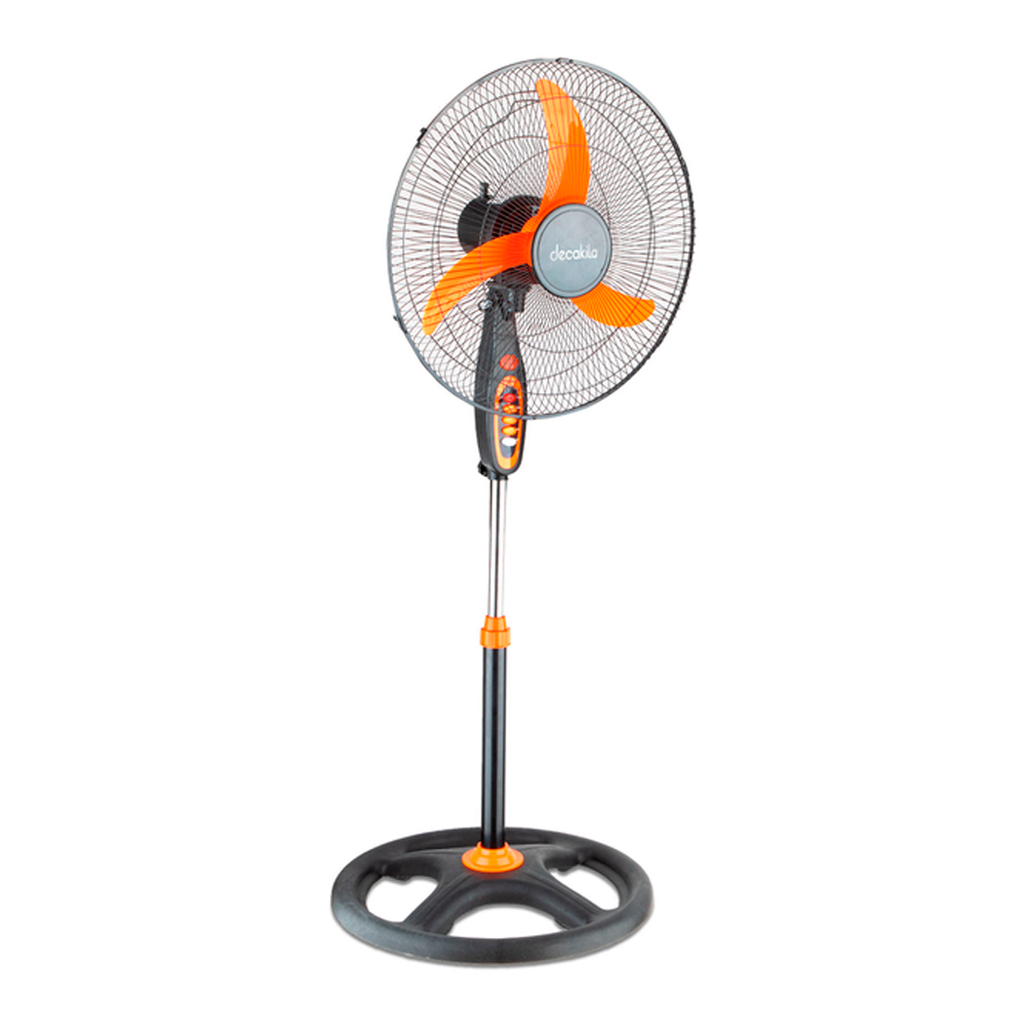 Ventilador pedestal 18" 3aspas plastico anaranjado kufc078b