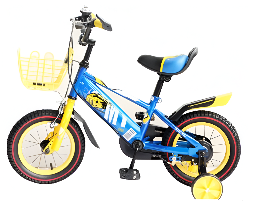 Bicicleta 12 Bmx  Para Niño 1V Maximus Azul/Amarillo Armable