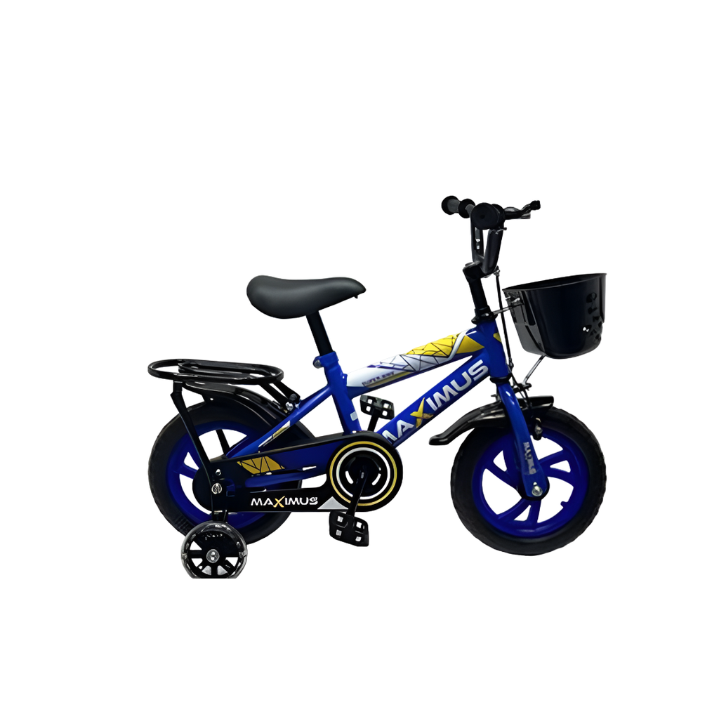 Bicicleta 12 Bmx Para Niño 1V Maximus Rin Plastico Azul/Negro Armable