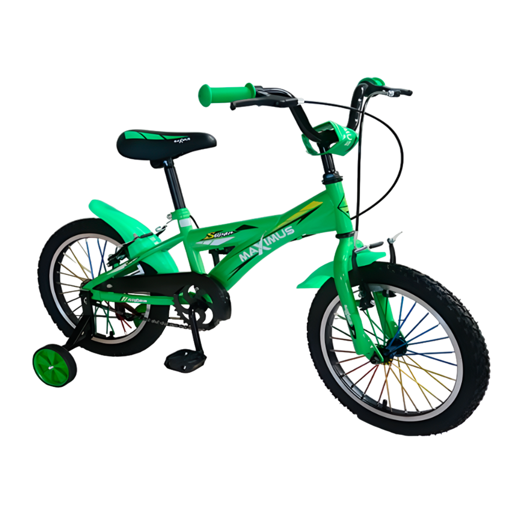 Bicicleta 16 Bmx Niño 1V Maximus Con Guardafango Verde Armable