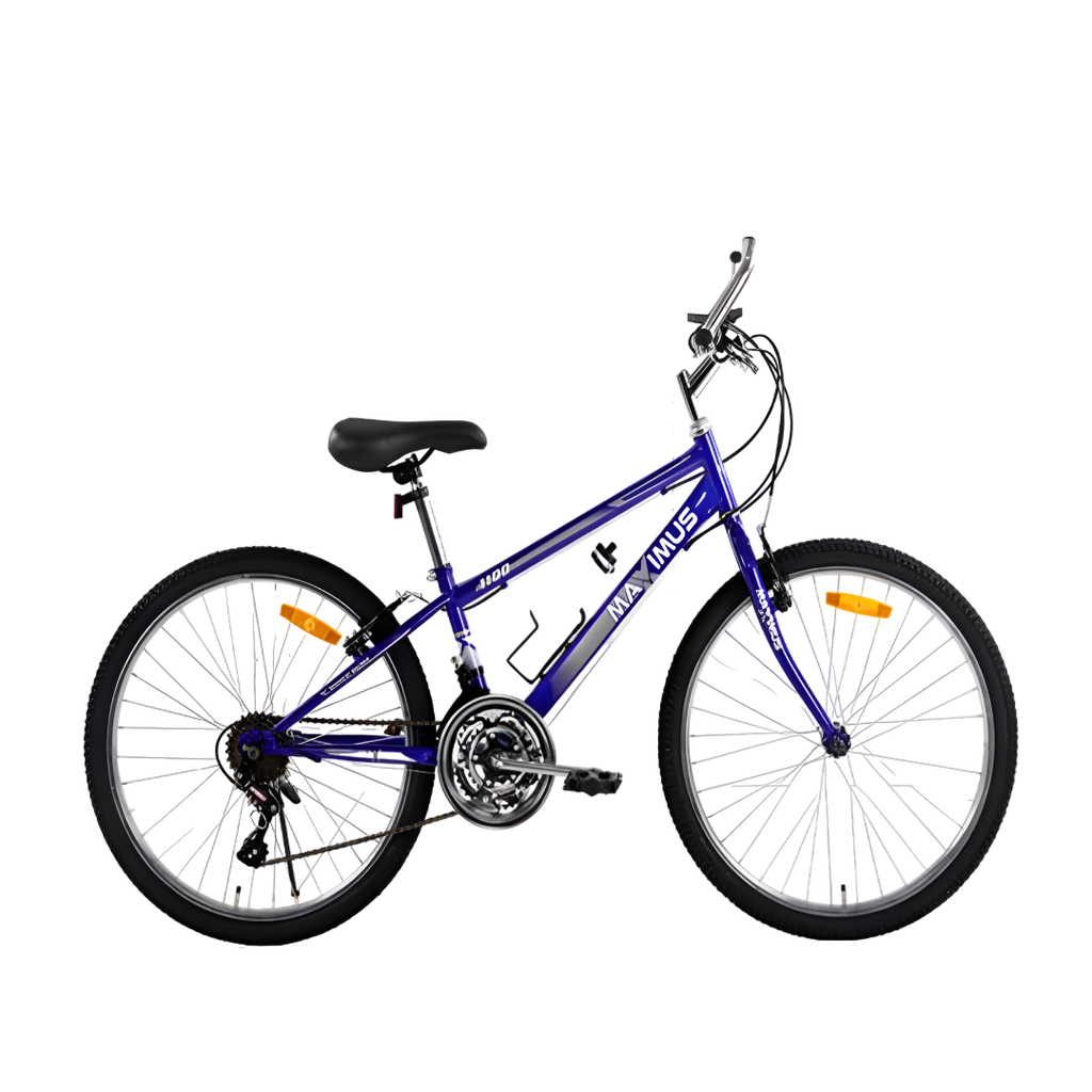 Bicicleta 26 Mtb 21V Tubo De Abasto Cromado Maximus Gris/Azul Armable